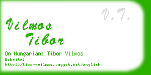 vilmos tibor business card